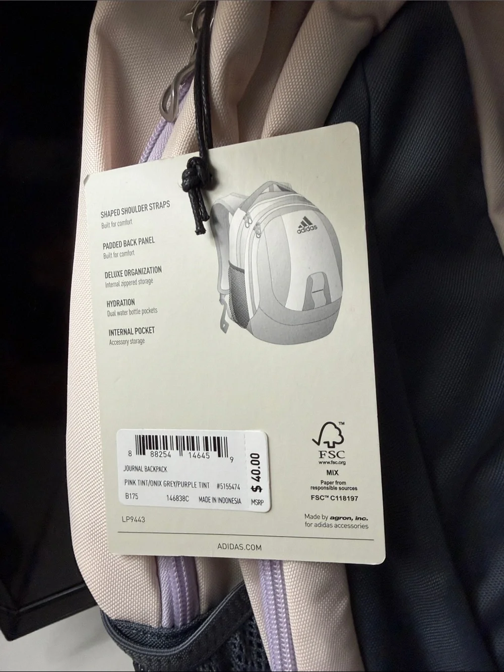 adidas durable backpack